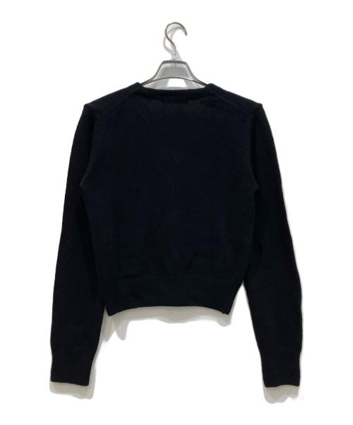 Mardi Mercredi（マルディメクルディ）MARDI MERCREDI (マルディメクルディ) RACOON BLENDED CARDIGAN V NECK ブラック サイズ:ONEの古着・服飾アイテム