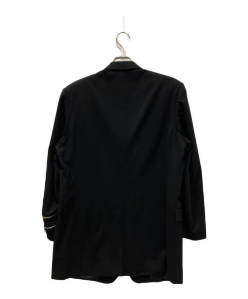 GIANNI VERSACE（ジャンニ・ヴェルサーチ）GIANNI VERSACE (ジャンニ・ヴェルサーチ) ジップデザインウールジャケット ブラック サイズ:48の古着・服飾アイテム