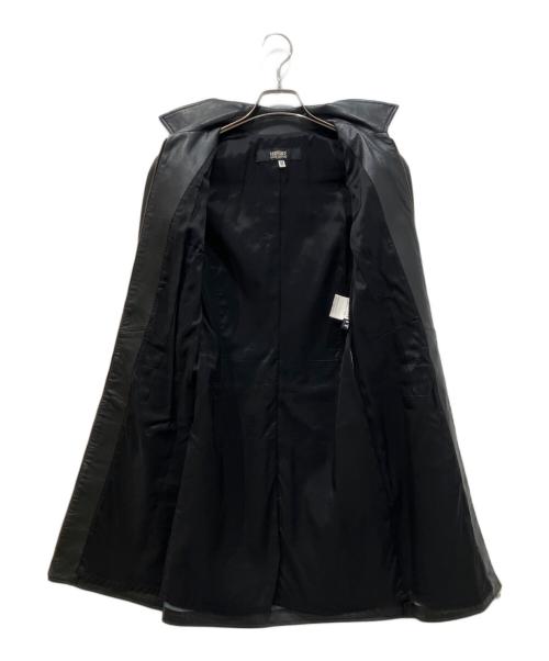 VERSACE JEANS COUTURE（ヴェルサーチ ジーンズクチュール）VERSACE JEANS COUTURE (ヴェルサーチ ジーンズクチュール) レザーコート ブラック サイズ:26/40(おおよそMサイズ)の古着・服飾アイテム