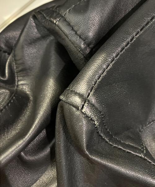 VERSACE JEANS COUTURE（ヴェルサーチ ジーンズクチュール）VERSACE JEANS COUTURE (ヴェルサーチ ジーンズクチュール) レザーコート ブラック サイズ:26/40(おおよそMサイズ)の古着・服飾アイテム