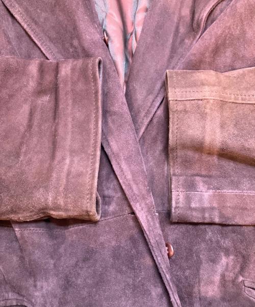 GIANFRANCO FERRE（ジャンフランコフェレ）GIANFRANCO FERRE (ジャンフランコフェレ) ファー付きレザーコート ボルドー サイズ:40の古着・服飾アイテム
