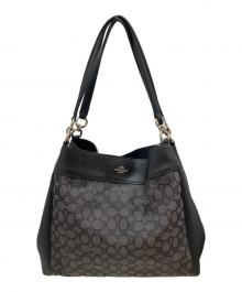 COACH（コーチ）の古着「シグネチャートートバッグ」｜グレー