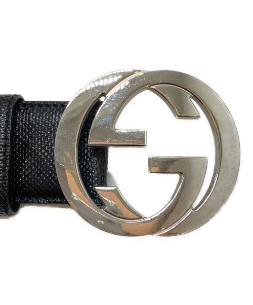 GUCCI（グッチ）GUCCI (グッチ) インターロッキングG バックル ブラック サイズ:80-32の古着・服飾アイテム