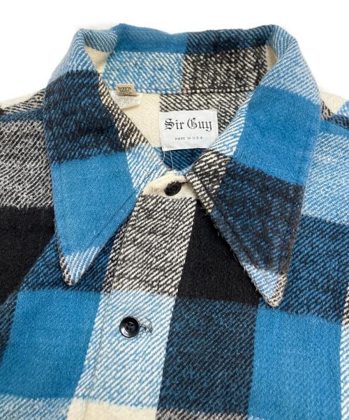 Sir Guy（サーガイ）Sir Guy (サーガイ) ネルシャツ ブルー サイズ:Ⅼの古着・服飾アイテム