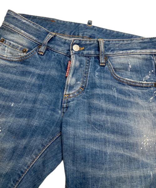 DSQUARED2（ディースクエアード）DSQUARED2 (ディースクエアード) ダメージ加工デニムパンツ インディゴ サイズ:42(XSサイズ相当)の古着・服飾アイテム