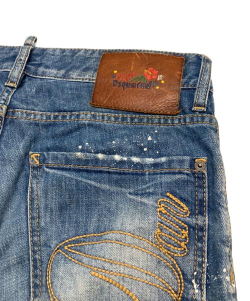 DSQUARED2（ディースクエアード）DSQUARED2 (ディースクエアード) ダメージ加工デニムパンツ インディゴ サイズ:42(XSサイズ相当)の古着・服飾アイテム