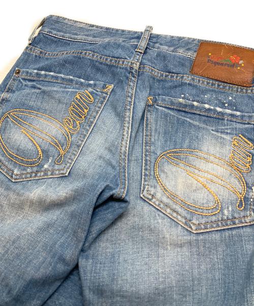 DSQUARED2（ディースクエアード）DSQUARED2 (ディースクエアード) ダメージ加工デニムパンツ インディゴ サイズ:42(XSサイズ相当)の古着・服飾アイテム