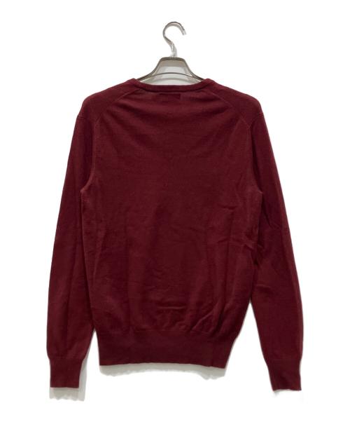 POLO RALPH LAUREN（ポロ・ラルフローレン）POLO RALPH LAUREN (ポロ・ラルフローレン) Vネックニット ボルドー サイズ:Sの古着・服飾アイテム