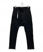 ISAMU KATAYAMA BACKLASHイサムカタヤマ・バックラッシュ）の古着「SUPER STRETCH DOBBY CLOTH SARROUEL SKINNY PANTS」｜ブラック