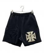 askyurselfアスクユアセルフ）の古着「CROSS WAFFLE VINTAGE SHORTS」｜ブラック