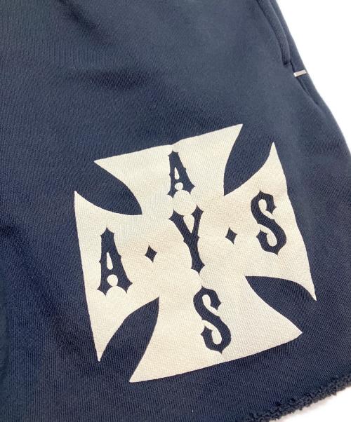 askyurself（アスクユアセルフ）ASKYURSELF (アスクユアセルフ) CROSS WAFFLE VINTAGE SHORTS ブラック サイズ:Mの古着・服飾アイテム