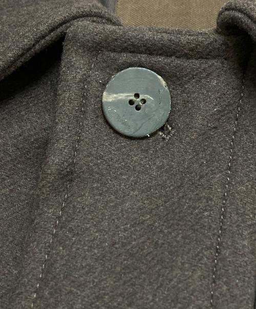 ZARA（ザラ）ZARA (ザラ) STUDIO NICHOLSON (スタジオ ニコルソン) パッチレザーコート ブラウン サイズ:Mの古着・服飾アイテム