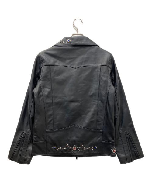nine eight（ナインエイト）nine eight (ナインエイト) ラムレザーライダースジャケット ブラック サイズ:Mの古着・服飾アイテム