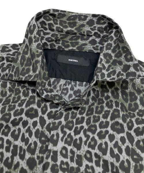 DIESEL（ディーゼル）DIESEL (ディーゼル) レオパードシャツ カーキ サイズ:XSの古着・服飾アイテム