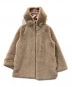LEMONPLETレモンプレット）の古着「ファーフーデッドジャケット」｜ピンク