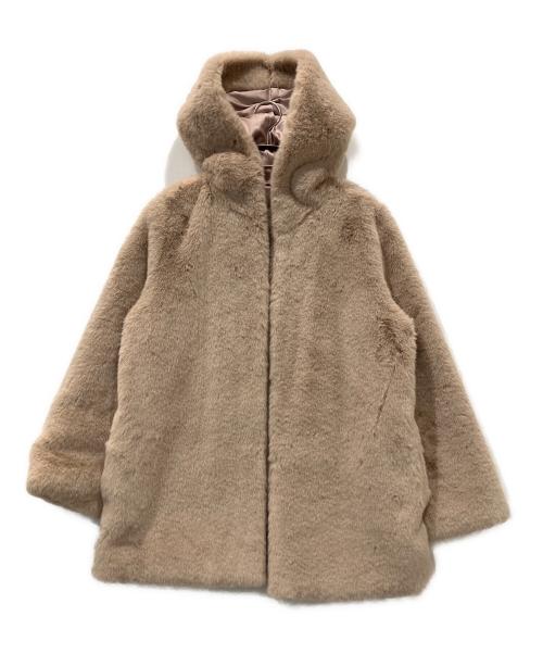 LEMONPLET（レモンプレット）lemonplet (レモンプレット) ファーフーデッドジャケット ピンク サイズ:Mの古着・服飾アイテム