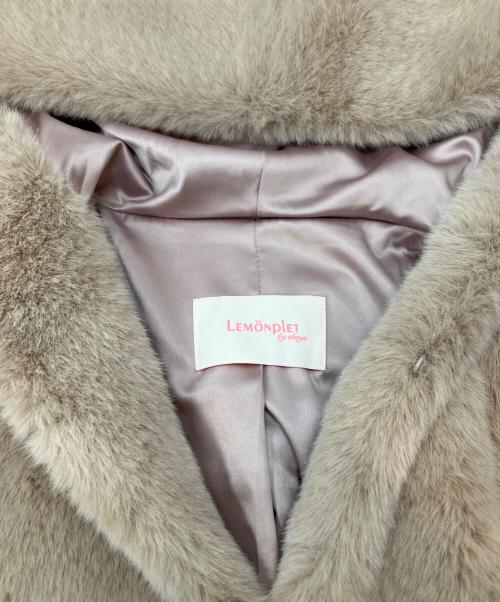 LEMONPLET（レモンプレット）lemonplet (レモンプレット) ファーフーデッドジャケット ピンク サイズ:Mの古着・服飾アイテム
