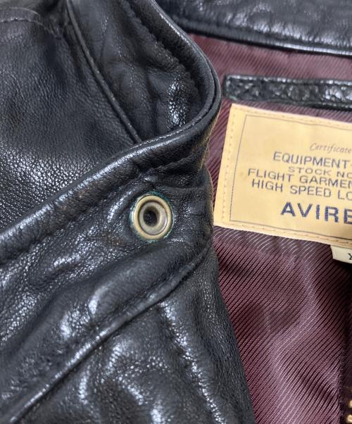 AVIREX（アヴィレックス）AVIREX (アヴィレックス) レザージャケット ブラック サイズ:XLの古着・服飾アイテム