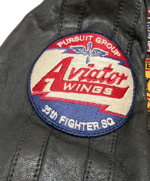 AVIREX（アヴィレックス）AVIREX (アヴィレックス) レザージャケット ブラック サイズ:XLの古着・服飾アイテム