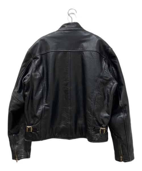 RED BUFF LEATHERS（レッドバフ レザーズ）RED BUFF LEATHERS (レッドバフ レザーズ) ライナー付きライダースジャケット ブラック サイズ:LLの古着・服飾アイテム