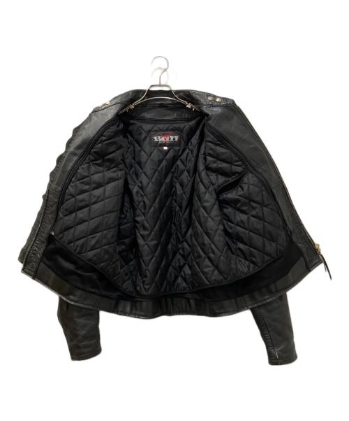 RED BUFF LEATHERS（レッドバフ レザーズ）RED BUFF LEATHERS (レッドバフ レザーズ) ライナー付きライダースジャケット ブラック サイズ:LLの古着・服飾アイテム