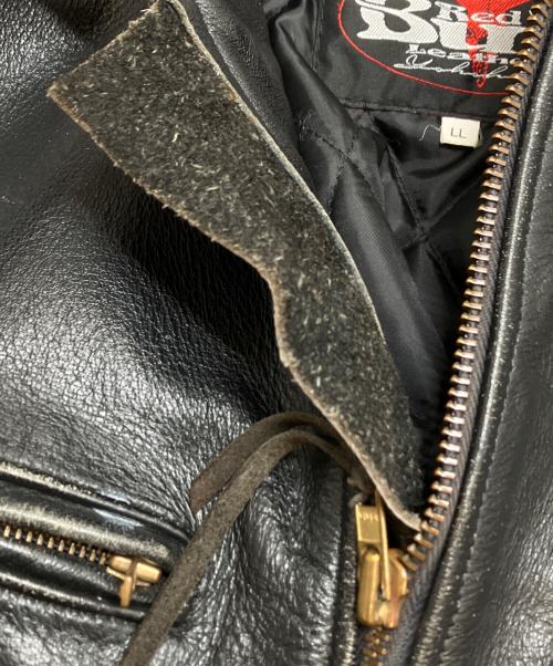 RED BUFF LEATHERS（レッドバフ レザーズ）RED BUFF LEATHERS (レッドバフ レザーズ) ライナー付きライダースジャケット ブラック サイズ:LLの古着・服飾アイテム