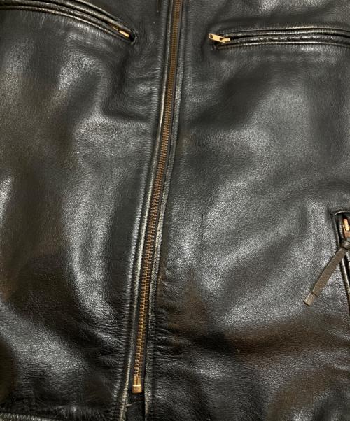 RED BUFF LEATHERS（レッドバフ レザーズ）RED BUFF LEATHERS (レッドバフ レザーズ) ライナー付きライダースジャケット ブラック サイズ:LLの古着・服飾アイテム