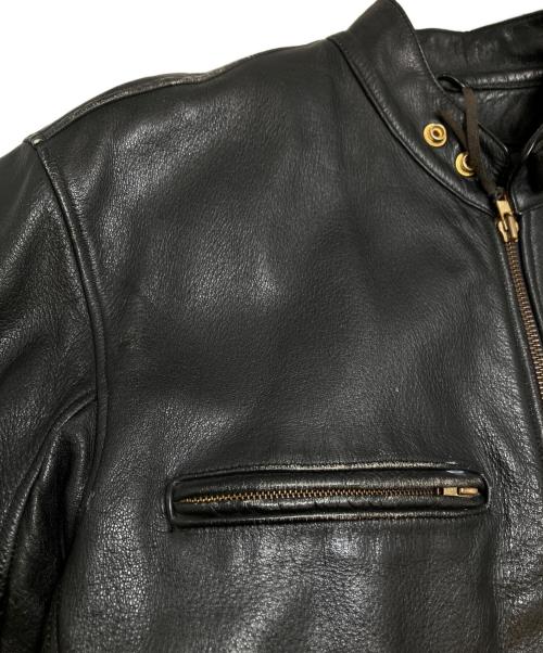 RED BUFF LEATHERS（レッドバフ レザーズ）RED BUFF LEATHERS (レッドバフ レザーズ) ライナー付きライダースジャケット ブラック サイズ:LLの古着・服飾アイテム