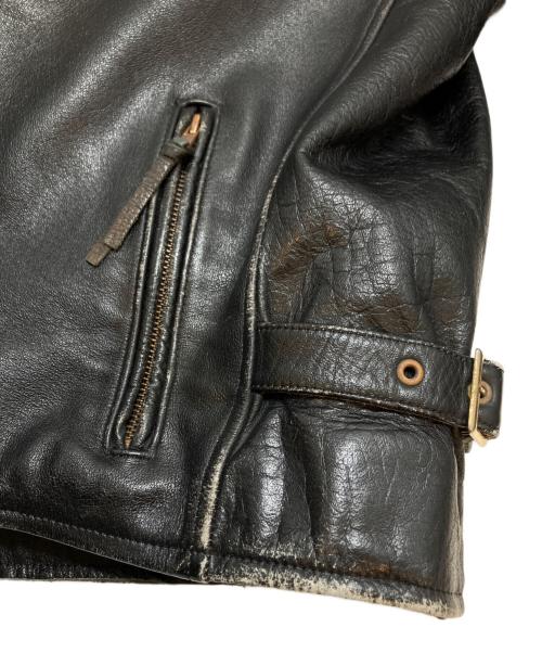 RED BUFF LEATHERS（レッドバフ レザーズ）RED BUFF LEATHERS (レッドバフ レザーズ) ライナー付きライダースジャケット ブラック サイズ:LLの古着・服飾アイテム