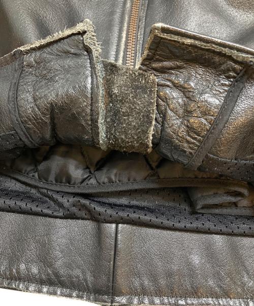 RED BUFF LEATHERS（レッドバフ レザーズ）RED BUFF LEATHERS (レッドバフ レザーズ) ライナー付きライダースジャケット ブラック サイズ:LLの古着・服飾アイテム