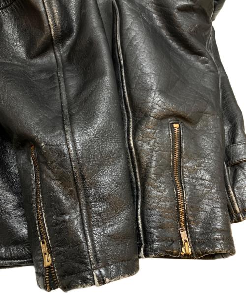 RED BUFF LEATHERS（レッドバフ レザーズ）RED BUFF LEATHERS (レッドバフ レザーズ) ライナー付きライダースジャケット ブラック サイズ:LLの古着・服飾アイテム