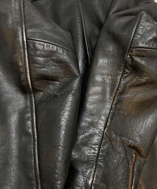 RED BUFF LEATHERS（レッドバフ レザーズ）RED BUFF LEATHERS (レッドバフ レザーズ) ライナー付きライダースジャケット ブラック サイズ:LLの古着・服飾アイテム