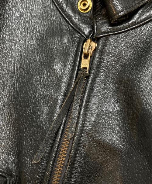 RED BUFF LEATHERS（レッドバフ レザーズ）RED BUFF LEATHERS (レッドバフ レザーズ) ライナー付きライダースジャケット ブラック サイズ:LLの古着・服飾アイテム