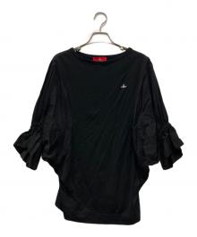 Vivienne Westwood RED LABEL（ヴィヴィアンウエストウッドレッドレーベル）の古着「フリルカットソー」｜ブラック
