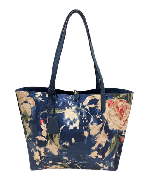 LAUREN RALPH LAUREN（ローレン ラルフ ローレン）LAUREN RALPH LAUREN (ローレン ラルフ ローレン) リバーシブルトートバッグ ネイビーの古着・服飾アイテム