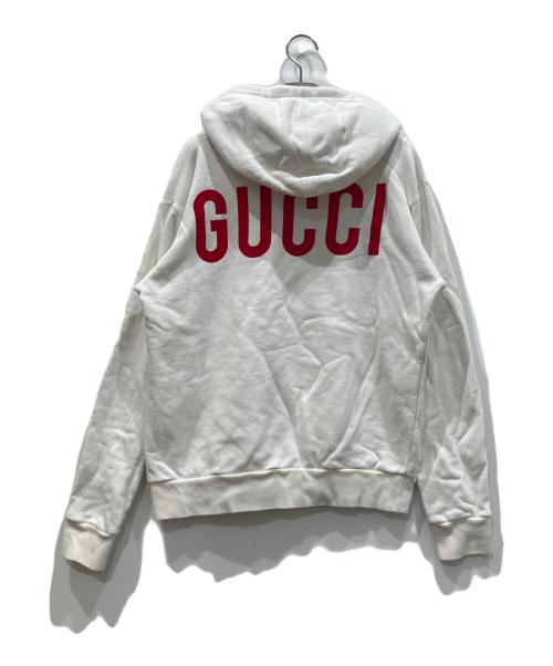 GUCCI（グッチ）GUCCI (グッチ) プリントパーカー ホワイト サイズ:XSの古着・服飾アイテム