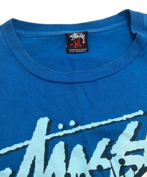 stussy（ステューシー）stussy (ステューシー) スカルプリントTシャツ ブルー サイズ:Mの古着・服飾アイテム
