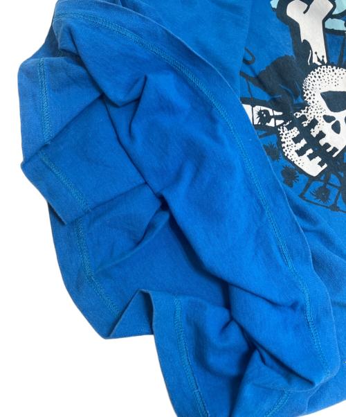 stussy（ステューシー）stussy (ステューシー) スカルプリントTシャツ ブルー サイズ:Mの古着・服飾アイテム