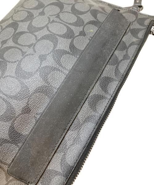COACH（コーチ）COACH (コーチ) キャリーオール ポーチ シグネチャー キャンバス ブラック サイズ:表記なしの古着・服飾アイテム