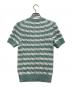 POLO RALPH LAUREN (ポロ・ラルフローレン) ストライプドケーブルニットショートスリーブカーディガン グリーン サイズ:XS：10000円