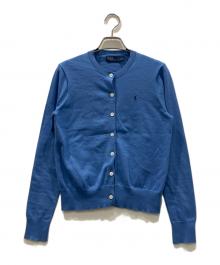 POLO RALPH LAUREN（ポロ・ラルフローレン）の古着「ポニー刺繍丸首カーディガン」｜ブルー
