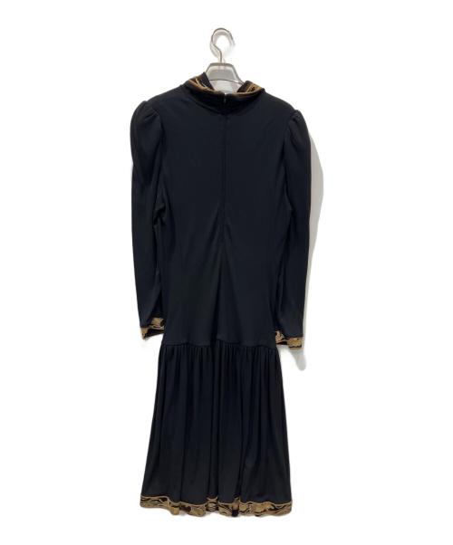 LEONARD（レオナール）LEONARD (レオナール) シルクワンピース ブラック サイズ:2の古着・服飾アイテム