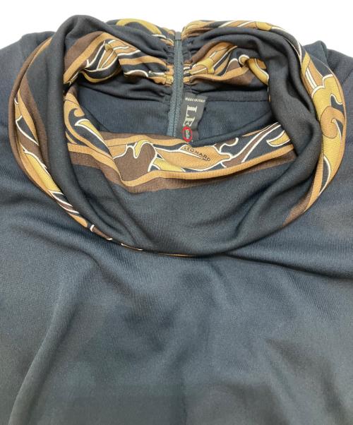 LEONARD（レオナール）LEONARD (レオナール) シルクワンピース ブラック サイズ:2の古着・服飾アイテム