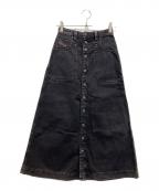 DIESELディーゼル）の古着「デニムロングスカート」｜ブラック