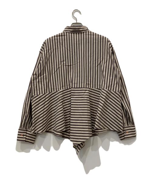 HeRIN.CYE（ヘリンドットサイ）HeRIN.CYE (ヘリンドットサイ) Flare hem shirt ブラウン サイズ:FREEの古着・服飾アイテム