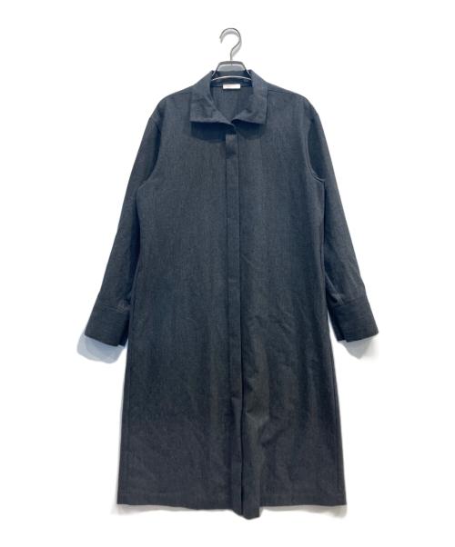 DES PRES（デ プレ）DES PRES (デ プレ) ウールカシミヤポプリンメルトン ハイネックワンピース グレー サイズ:FREEの古着・服飾アイテム