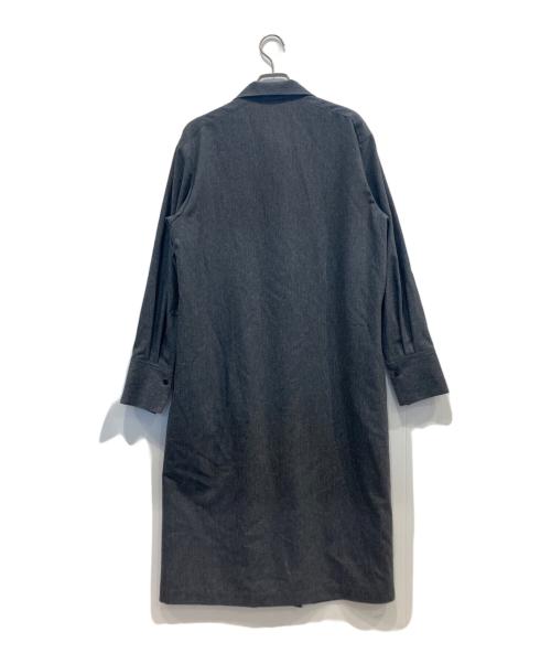 DES PRES（デ プレ）DES PRES (デ プレ) ウールカシミヤポプリンメルトン ハイネックワンピース グレー サイズ:FREEの古着・服飾アイテム