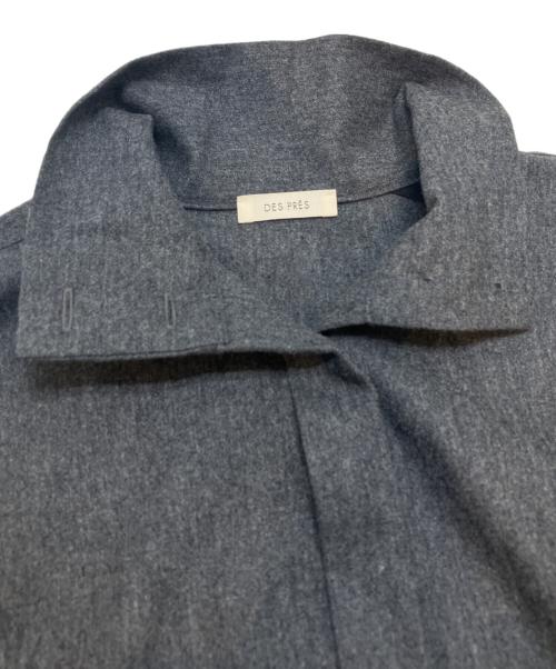 DES PRES（デ プレ）DES PRES (デ プレ) ウールカシミヤポプリンメルトン ハイネックワンピース グレー サイズ:FREEの古着・服飾アイテム