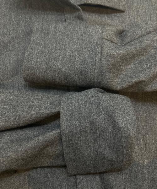 DES PRES（デ プレ）DES PRES (デ プレ) ウールカシミヤポプリンメルトン ハイネックワンピース グレー サイズ:FREEの古着・服飾アイテム
