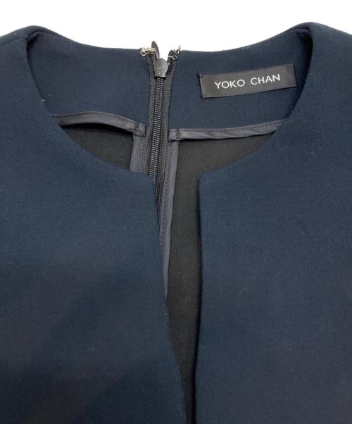 YOKO CHAN（ヨーコチャン）YOKO CHAN (ヨーコチャン) バックジップVネックワンピース ネイビー サイズ:Mの古着・服飾アイテム